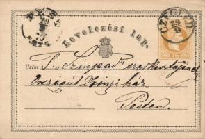 1870 Dalmay Arthur (Kubinszky Antal) színigazató és színész sajátkezű levelezőlapja