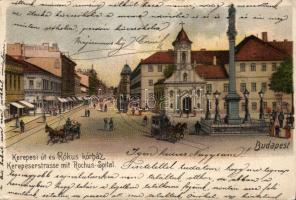 Budapest VIII. Kerepesi út és Rókus Kórház litho