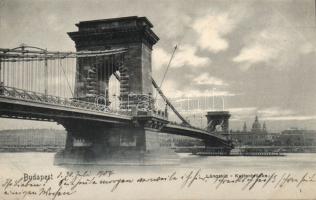 Budapest Lánchíd a Sirály gőzössel (EB)