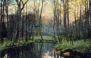 1903. Hosszú címzéses, futott képeslap, Schima Bandi saját kezű írásával