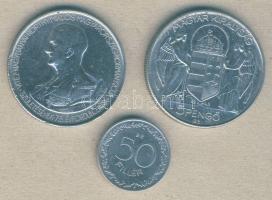 1943. 5P "Horthy balra" (2x) + 1953. 50f T:2+,2,
