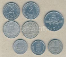 1941-46. 1P (2x) + 2P (4x) + 5P + 1Ft "Kossuth címer" T:2,3 ph.