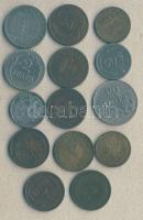 1897-1943. 1f (2x) + 2f (10x) + 10f + 20f, összesen 14db T:2,2/3,3