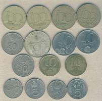 1971-94. 5Ft (4x) + 10Ft (4x) + 20Ft (2x) + 100Ft (4x) + 200Ft Ag "Deák" T:2,3