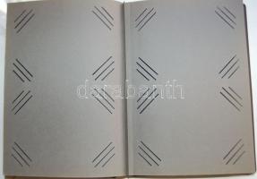 Régi kemény fedelű képeslap album 200 férőhellyel, egyszerű, elegáns kivitelben, szép állapotban