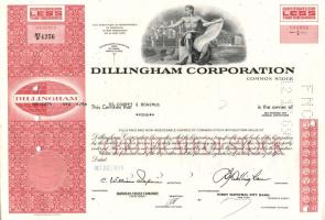 USA / San Francisco 1968. Dillingham Corporation építőipari cég részvénye T:I