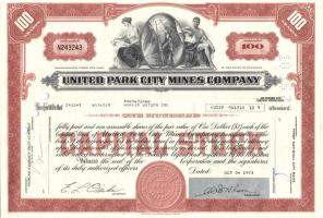 USA / New York 1973. United Park City Mines Company bányászati és fejlesztési vállalat részvénye T:I