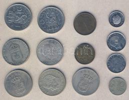 Skandinávia és Benelux államok pénzei 1963-1998. összesen 13db különféle pénzérme T:2+,2,3+