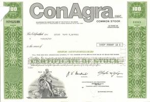 USA / Nebraska 1979. ConAgra Inc. mezőgazdasági vegyszerek és segédanyagok gyártójának részvénye T:I-, szakadt