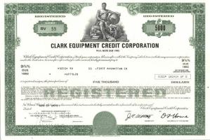 USA / Michigan 1975. Clark Equipment Credit Corporation járműbiztonság fejlesztő társaság részvénye T:I-
