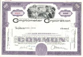 USA / Westchester, Illinois 1960. Comptometer Corporation mechanikus számológépgyár részvénye T:I-