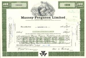 Kanada / Toronto 1969. Massey-Ferguson Limited mezőgazdaságigép és berendezés gyártó üzem  részvénye T:I-