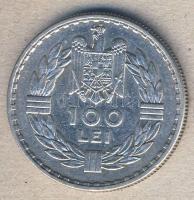 Románia 1932. 100L Ag "II.Károly" T:3+