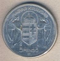 1930. 5P Ag "Horthy jobbra" T:3+ ph