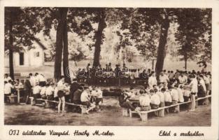 Visegrád Horthy Miklós telep, OTI üdülőtelep ebédidőben