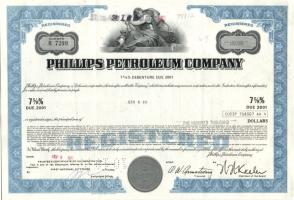 USA / Bartlesville 1971. Philips Petroleum Company kőolajfejtő és földgázszolgáltató társaság részvénye T:I-