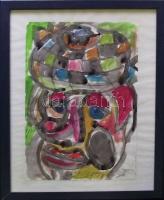 Cs. Németh Miklós (1934): A Micisapkás, akvarell-papír, jelzett, keretben 34x42 cm