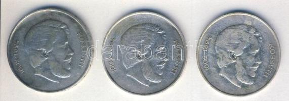 1947. 5Ft Ag (3x) "Kossuth" T:3 ph.