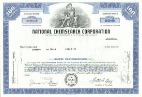 USA / Dallas 1969. National Chemsearch Corporation nemzetközi karbantartóeszköz gyártó társaság részvénye T:I-