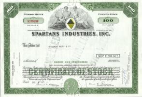 USA / New York 1971. Spartans Industries Inc. hidraulika- és gépgyár részvénye T:I-