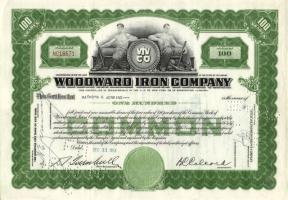 USA / Bessemer, Alabama 1953. Woodward Iron Company nyersvas beszállító vállalat részvénye T:I-