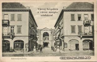 Sátoraljaújhely városi bérpalota Mozgószínházzal és Perlmutter Sándor divatáruházzal