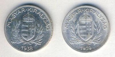 1938,1939. 1P Ag (2x) T:2