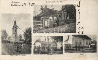 Hodász vasútállomással és a Komoroczi-házzal