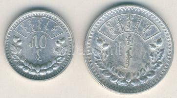 Mongólia 1925. 50M + 1T Ag T:2,2-