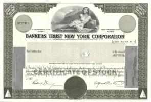 USA / New York 1965. Bankers Trust New York Corporation bank holding társaság részvénye T:I- középen szakadás