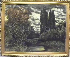 Widder Félix (1874-1939): Park, olaj-vászon, jelzett 90x70 cm