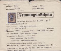 Johann Jandraschek katonai karmester 2 db családi irata