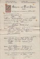 Johann Jandraschek katonai karmester 2 db családi irata