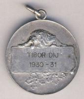 1930-31. "Középmagyarországi Labdarúgók Alszövetsége 1920. - Tibor Díj" fém díjérem T:2 sz...