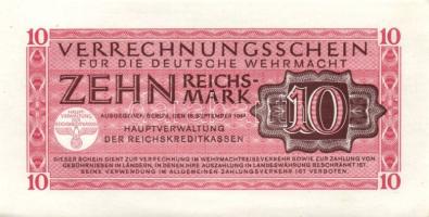 Német Birodalom/Deutsche Wehrmacht (Német Véderő) 1944. 10M T:I kis sarokbehajlás