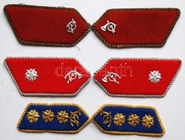 3 pár posta-jelzésű vállap