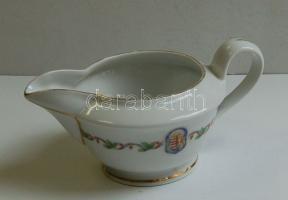 cca 1930 Vitézi jelvénnyel díszített Zsolnay kiöntő / Zsolnay chinaware with the sign of the Vitez o...