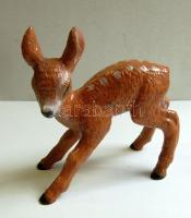 Izsépy Margit: Őzike, festett, mázas kerámia 19x20