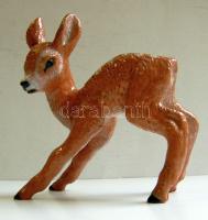 Izsépy Margit: Őzike, festett, mázas kerámia 19x20