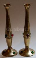 2 db réz gyertyatartó 19 cm