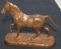Bronz ló-szobrocska 12x11 cm