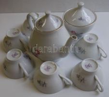 8 darabos német porcelán teás készlet / Chinaware tea-set