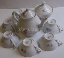 8 darabos német porcelán teás készlet / Chinaware tea-set