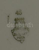 Zsolnay jelzéssel ellátott virágokkal díszített porcelán tál / Zsolnay chinaware bowl35x23x12 cm