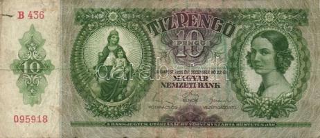 Kis pengő, forint tétel: 1930. 20Ft (2x) 1936. 10P (3x) + 1944. 20P Vörös Hadsereg" 1945. 500P ...