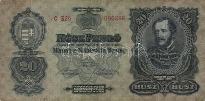 Kis pengő, forint tétel: 1930. 20Ft (2x) 1936. 10P (3x) + 1944. 20P Vörös Hadsereg" 1945. 500P ...