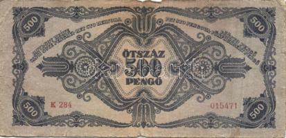 Kis pengő, forint tétel: 1930. 20Ft (2x) 1936. 10P (3x) + 1944. 20P Vörös Hadsereg" 1945. 500P ...