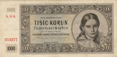 Csehszlovákia 1945 1000K T:II