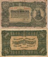 1923 500K  nyomdajellel + nélküle 2klm. db T:III/IV