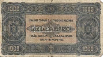 1920. 1000K "Orell Füssli" T:V + 1923. 1000K "Magyar Pénzjegynyomda RT." T:III